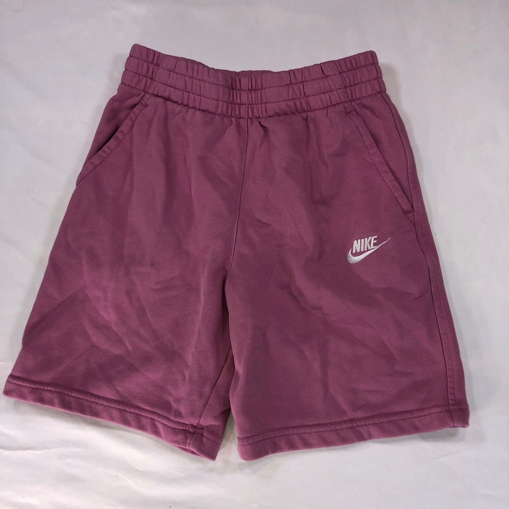 Nike Sportswear French Terry Shorts Womens Large Pink Athletic Gym Lounge 01301